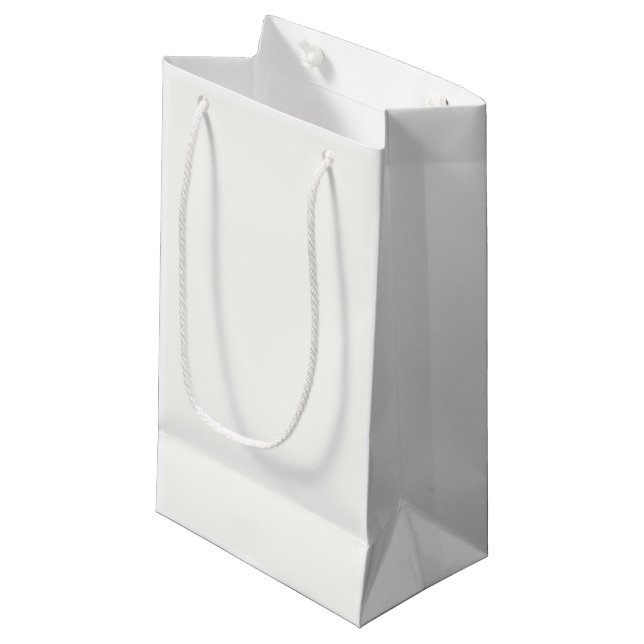 Petit Sac Cadeau Sacs-cadeaux blanc classique (Devant Angle)