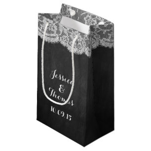 Petit Sac Cadeau Sacs-cadeaux Chalkboard & Lace Collection Mariage