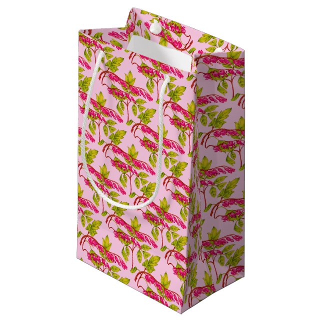 Petit Sac Cadeau saigner les coeurs fleurs imprimer (Devant Angle)