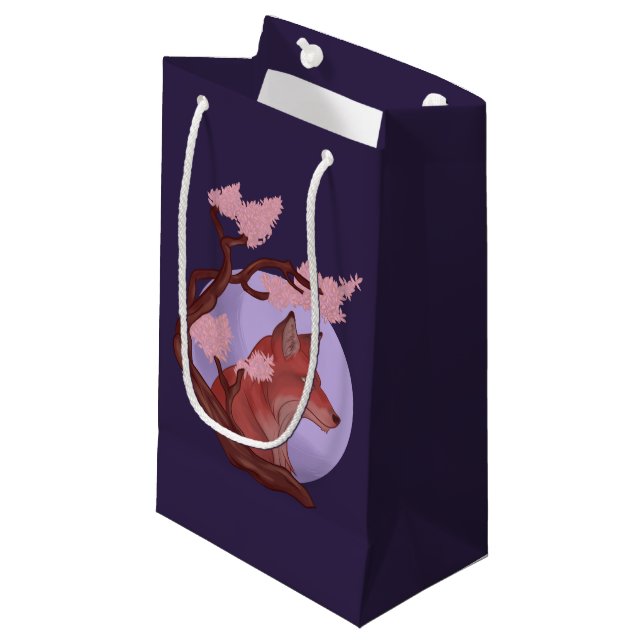 Petit Sac Cadeau Sakura Fox (Devant Angle)