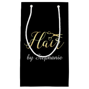 Petit Sac Cadeau Salon de coiffure d'or de styliste en coiffure de