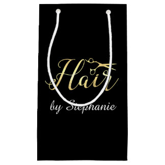 Petit Sac Cadeau Salon de coiffure d'or de styliste en coiffure de