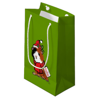 Petit Sac Cadeau Salutation de cobaye de Noël