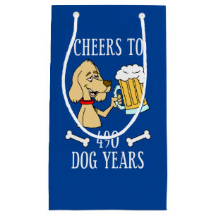 Petit Sac Cadeau Salutations à 490 années de chien 70e anniversaire