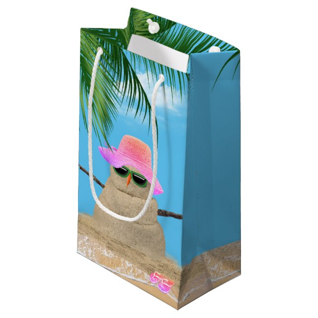 Petit Sac Cadeau Sandman Tropical Avec Tournesol (Devant Angle)