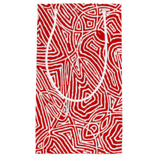 Petit Sac Cadeau Scribble rouge