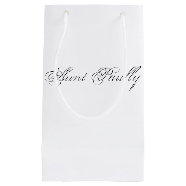 Petit Sac Cadeau Script minimaliste Joli Monogramme 3d (Devant)