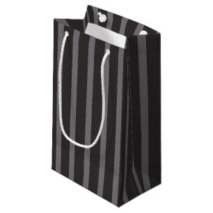 Petit Sac Cadeau Shabby Chic Gris Noir Gris Motif
