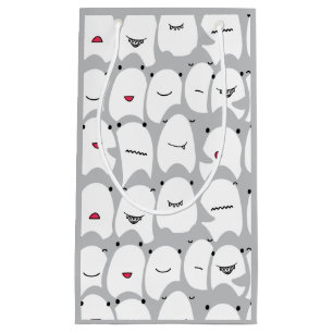 Petit Sac Cadeau Sharks caricaturaux amusants