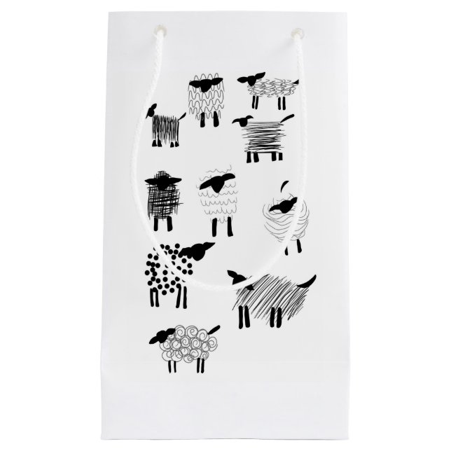 Petit Sac Cadeau Sheep doodles (Devant)