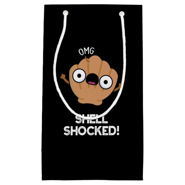 Petit Sac Cadeau Shell Shocky Funny Seashell Pun Dark BG (Devant)