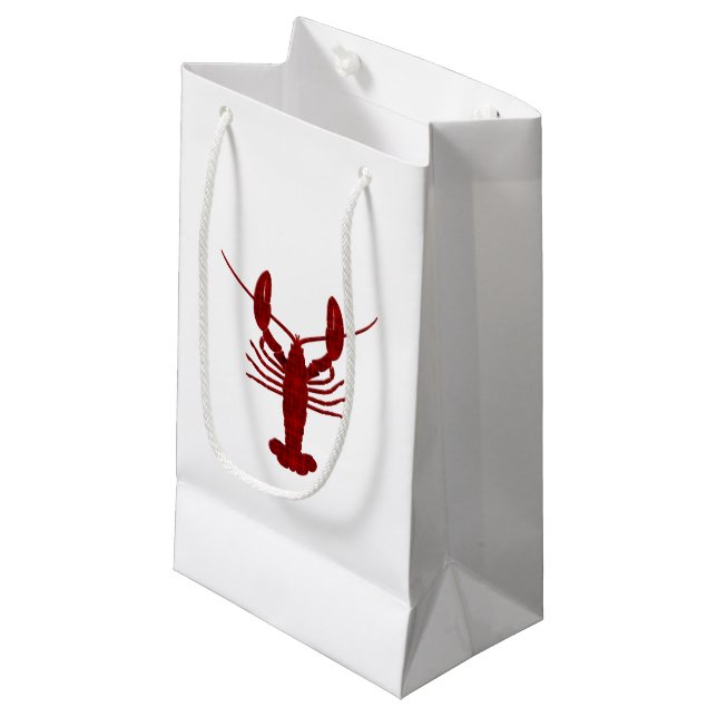 Petit Sac Cadeau Silhouette de homard (Devant Angle)