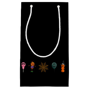 Petit Sac Cadeau Simple Citrouille d'Halloween face fantôme flippan