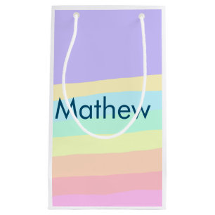 Petit Sac Cadeau simple lettre initiale monogramme ajouter votre no