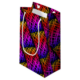 Petit Sac Cadeau Simple Scribble Half Drop Arrière - plan noir