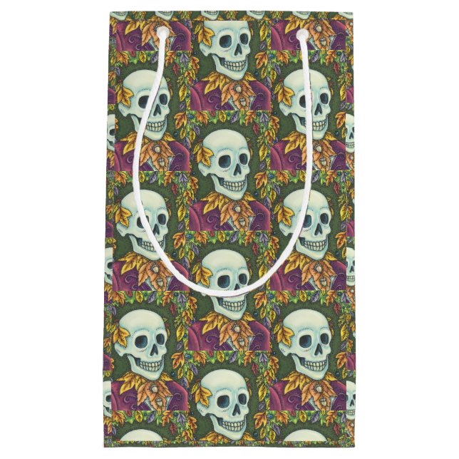 PETIT SAC CADEAU SKELETON GOTHIC GENTLEMAN SKULL HALLOWEWEWEEN CADE (Devant)