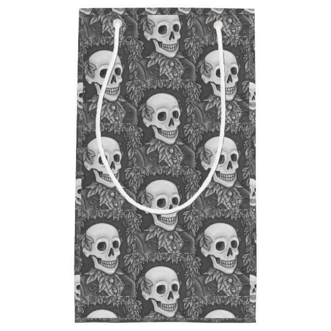 PETIT SAC CADEAU SKELETON GOTHIC GENTLEMAN SKULL HALLOWEWEWEEN CADE (Devant)