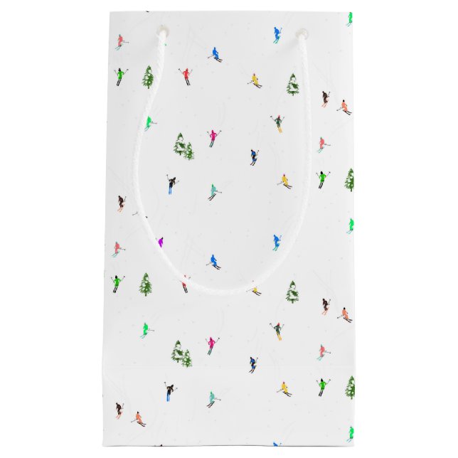 Petit Sac Cadeau Ski alpin d'hiver Ski Ski Ski Motif (Devant)