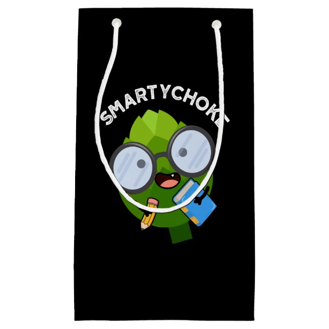 Petit Sac Cadeau Smartychoke Funny Artichoke Pun Dark BG (Devant)