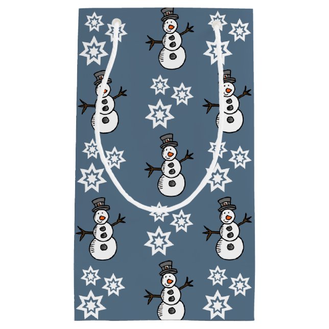 Petit Sac Cadeau Snowman (Devant)