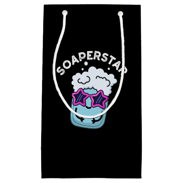 Petit Sac Cadeau Soaperstar Funny Soap Pun Dark BG (Devant)