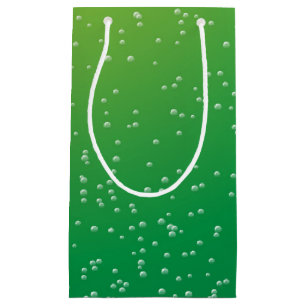 Petit Sac Cadeau Soda verte à la chaux avec de minuscules bulles