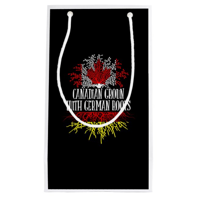 Petit Sac Cadeau sol canadien avec racines allemandes (Devant)
