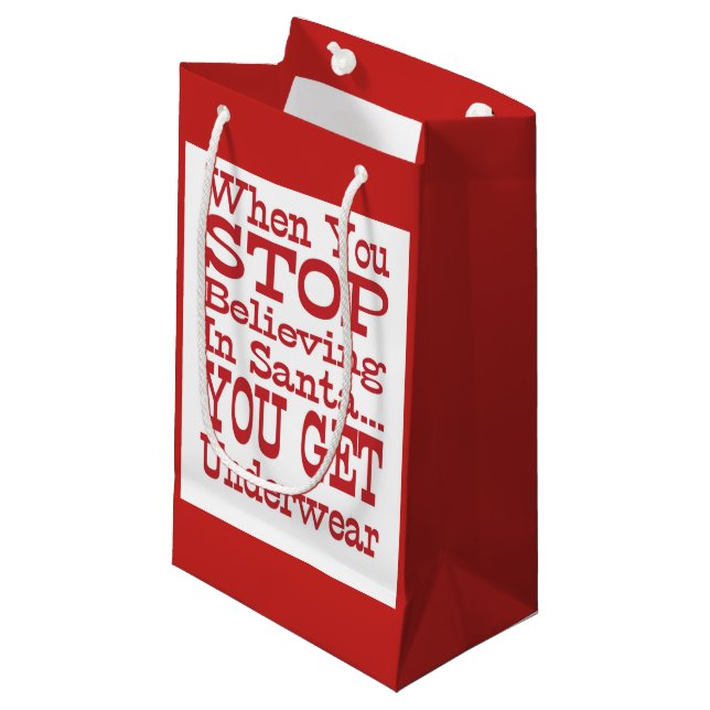 Petit Sac Cadeau Sous-vêtements de Santa (Devant Angle)