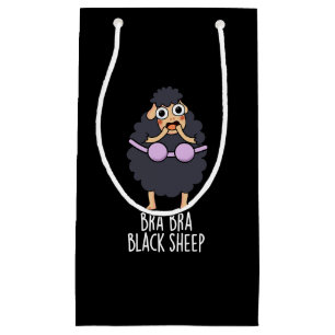 Petit Sac Cadeau Soutien-gorge Noir Mouton Drôle Animal Pun Dark BG