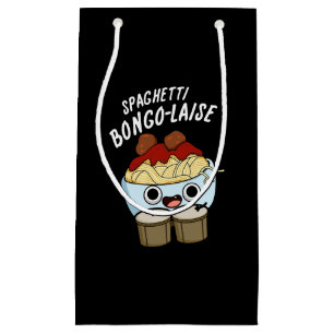 Petit Sac Cadeau Spaghetti Bongolaise Funny Food Pun Dark BG