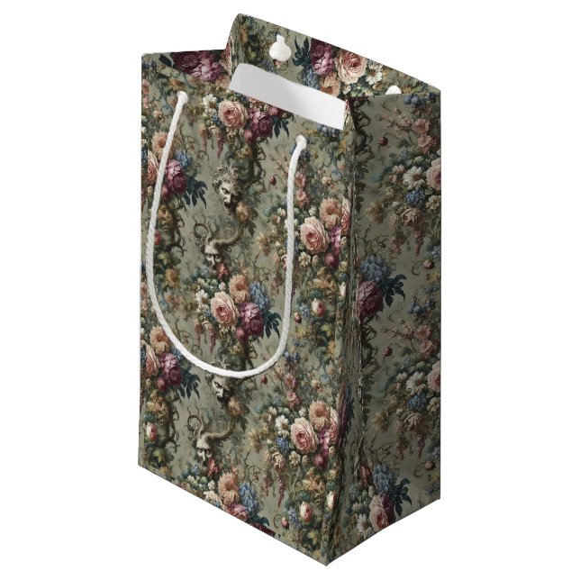 Petit Sac Cadeau Spectres de bois - gothique victorien (Devant Angle)