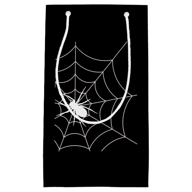 Petit Sac Cadeau Spider Web Grossesse Faire-part Halloween (Devant)
