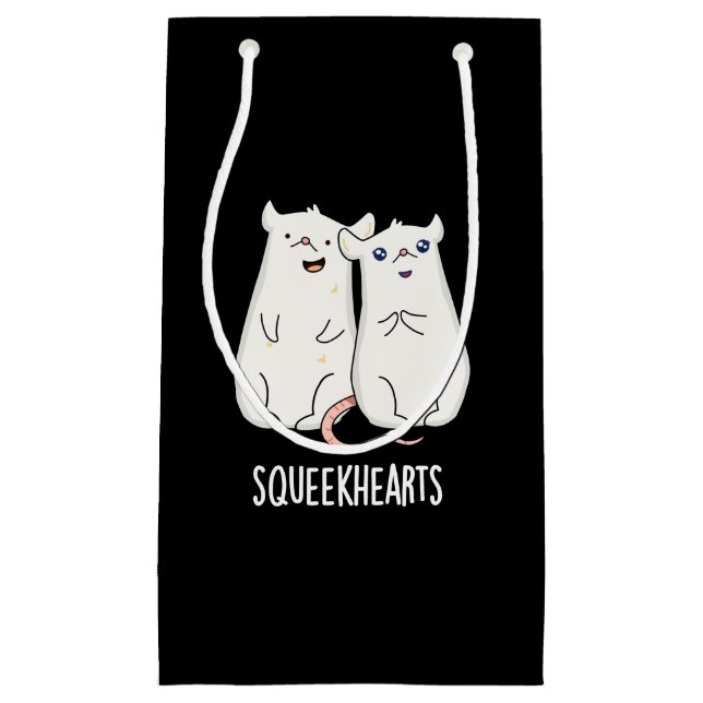 Petit Sac Cadeau Squeekhearts Funny Souse Sweetheart Pun Dark BG (Devant)