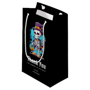 Petit Sac Cadeau Squelette cool dans un haut chapeau Halloween Merc