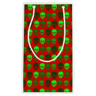 Petit Sac Cadeau squelette gothique du crâne de noël