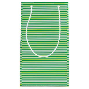 Petit Sac Cadeau St. Patrick's Day Green Stripes Motif-54608