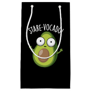 Petit Sac Cadeau Stare-vocado Drôle Avocado Puns Dark BG
