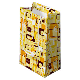 Petit Sac Cadeau Style abstrait jaune et noir moderne