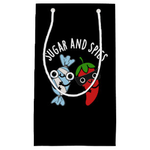 Petit Sac Cadeau Sucre Et Espions Amusant Pun De Nourriture Dark BG