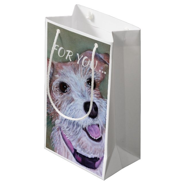 PETIT SAC CADEAU SUCRE JACK RUSSELL (Devant Angle)