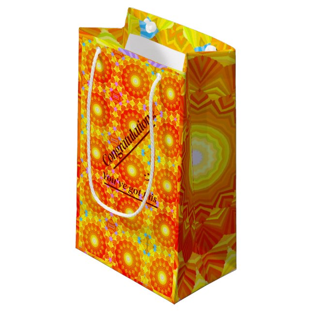 Petit Sac Cadeau Sunshine Fun Celebration (Devant Angle)