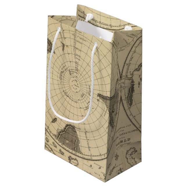 Petit Sac Cadeau Surface de terre du monde (Dos Angle)