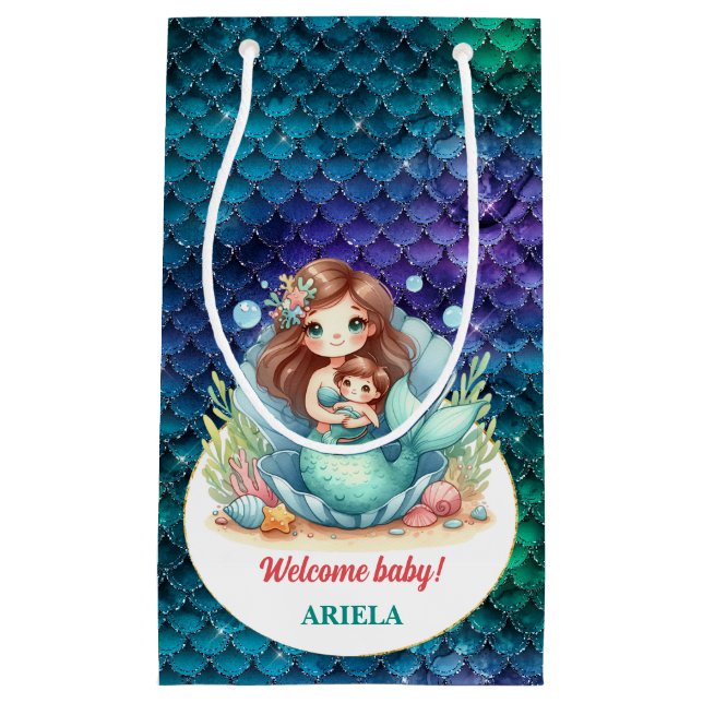 Petit Sac Cadeau Sweet Little Mermaid Baby (Devant)