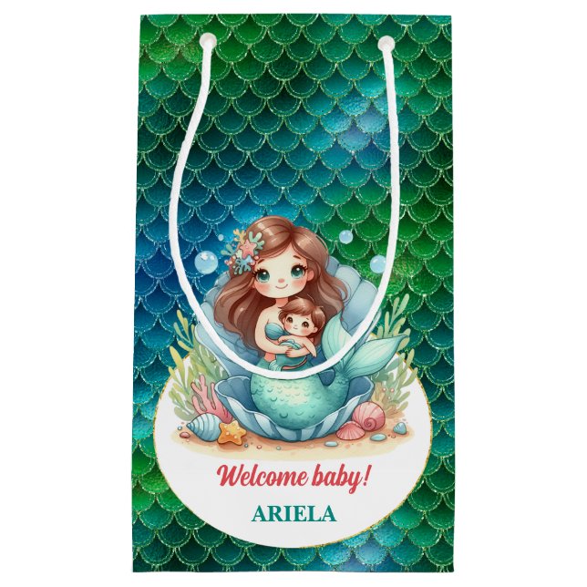 Petit Sac Cadeau Sweet Little Mermaid Baby (Devant)
