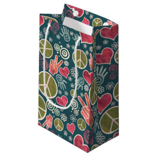 Petit Sac Cadeau Symbole de paix Hipster Pacifisme Design