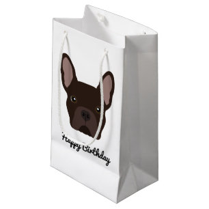 Petit Sac Cadeau Sympa Chien-taureau Brown
