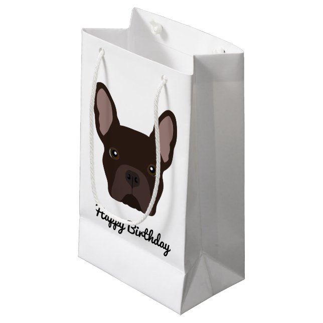 Petit Sac Cadeau Sympa Chien-taureau Brown (Devant Angle)