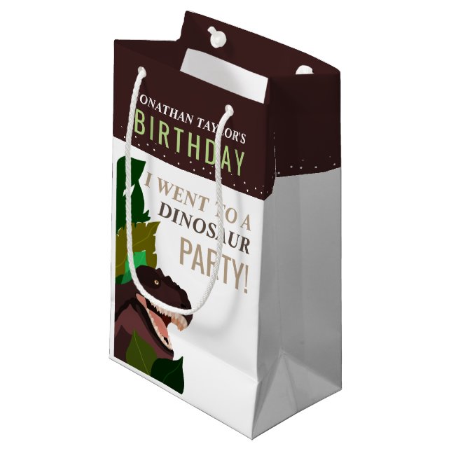 Petit Sac Cadeau T Rex Dinosaur Party Anniversaire des enfants (Devant Angle)