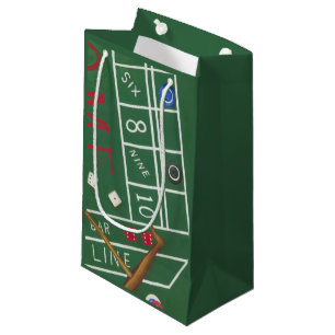 Petit Sac Cadeau Table Casino Craps avec chips et dés