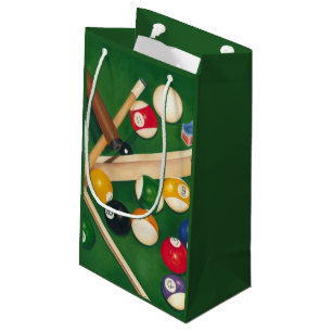 Petit Sac Cadeau Tableau de billards réaliste avec les boules et la